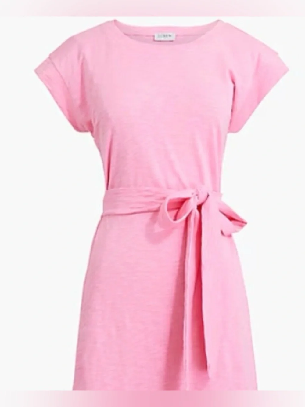 J.Crew Pink T-Shirt with Bow Tie Dress size M